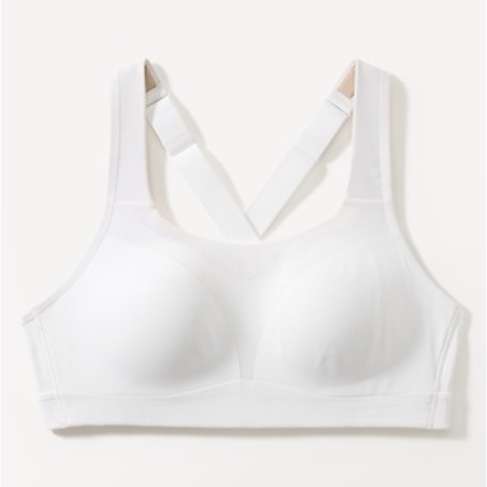 Athleta White Speed Run High Support Sports Bra Size 40F